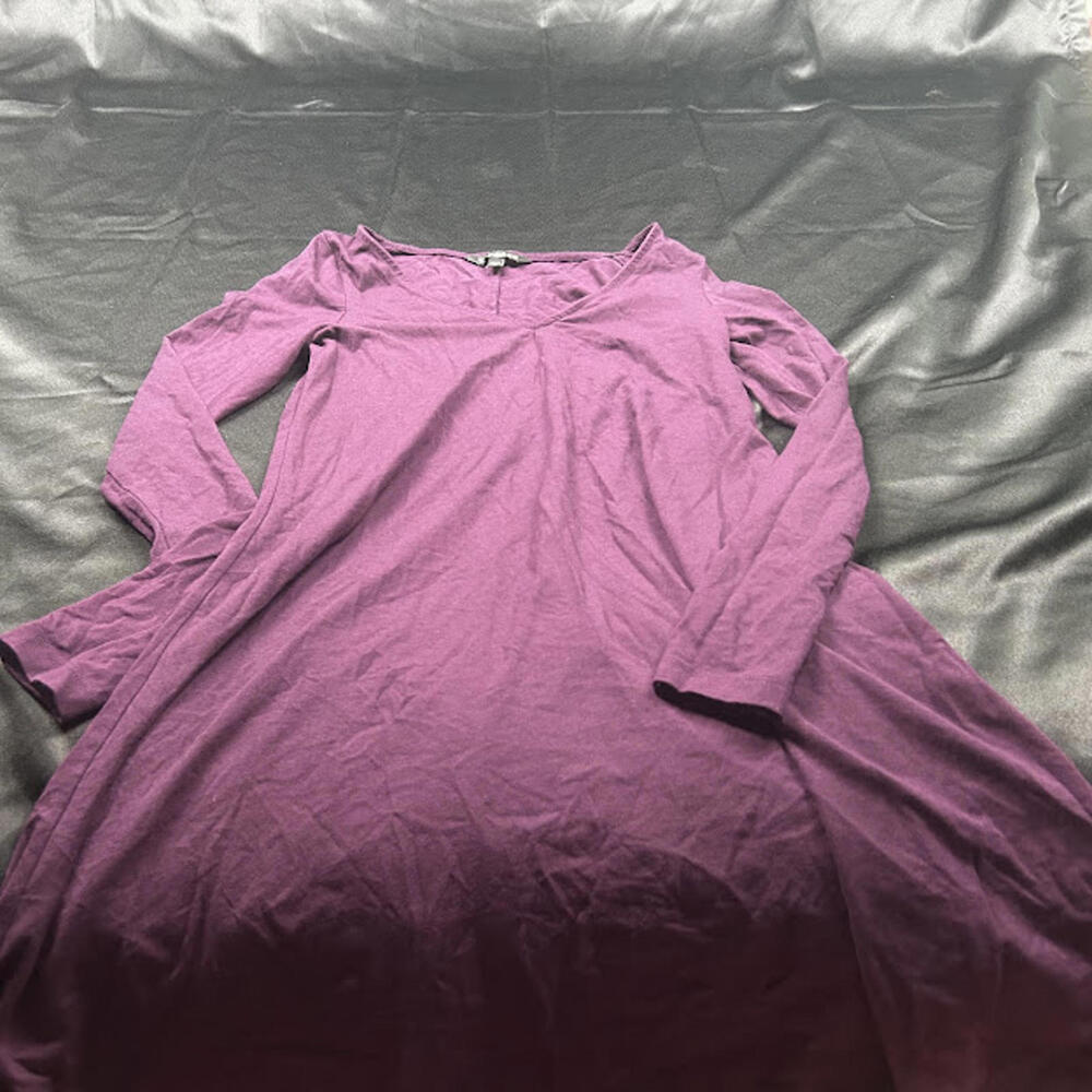 Express WOMENS Dark Purple Long Sleeve V-Neck Mini Dress Size XS